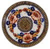 Polish Pottery Plate, Round, Soup Plate, 9.25" in "Bouquet in a Basket" by Manufaktura | T133S-JZK at PolishPotteryOutlet.com