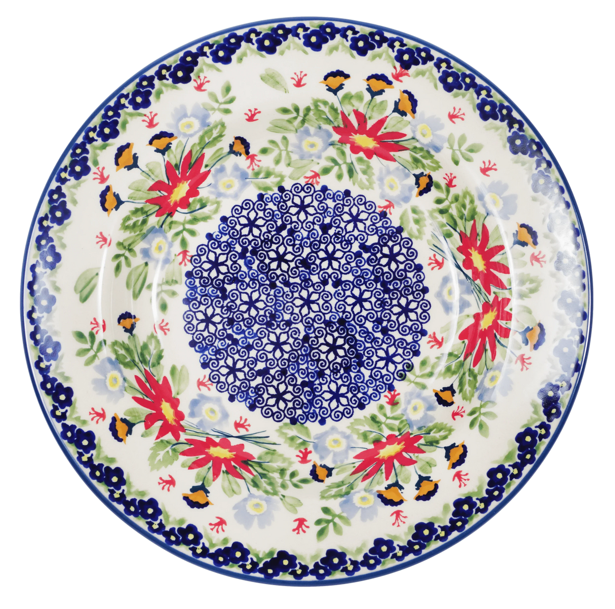 Plate, Round, Soup Plate, 9.25" in "Floral Fantasy" by Manufaktura | T133S-P260