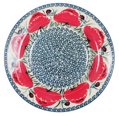 Plate, Round, Soup Plate, 9.25" in "Poppy Paradise" by Manufaktura | T133S-PD01