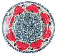 A picture of a Polish Pottery Soup Plate (Poppy Paradise) | T133S-PD01 as shown at PolishPotteryOutlet.com/products/9-25-soup-plate-poppy-paradise