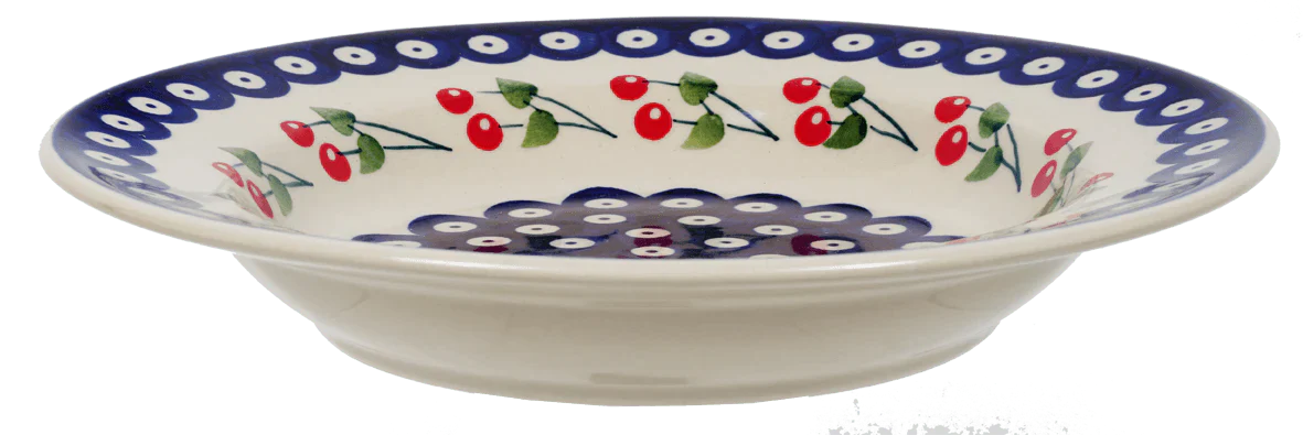 Plate, Round, Soup Plate, 9.25" in "Cherry Dot" by Manufaktura | T133T-70WI