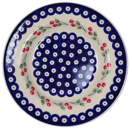 Plate, Round, Soup Plate, 9.25" in "Cherry Dot" by Manufaktura | T133T-70WI