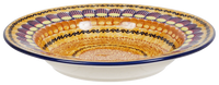 A picture of a Polish Pottery Soup Plate (Desert Sunrise) | T133U-KLJ as shown at PolishPotteryOutlet.com/products/925-soup-plate-desert-sunrise