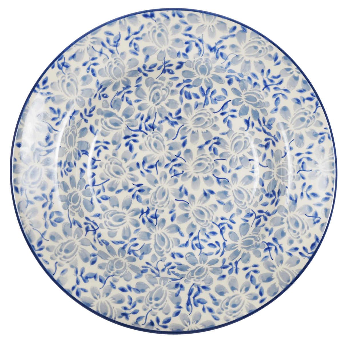 Plate, Round, Soup Plate, 9.25" in "English Blue" by Manufaktura | T133U-AS53