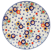 A picture of a Polish Pottery 8.5" Salad Plate (Bubble Machine) | T134M-AS38 as shown at PolishPotteryOutlet.com/products/85-salad-plate-bubble-machine
