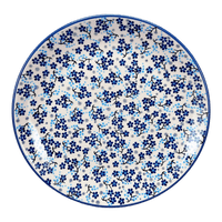 A picture of a Polish Pottery 8.5" Salad Plate (Scattered Blues) | T134S-AS45 as shown at PolishPotteryOutlet.com/products/8-5-salad-plate-scattered-blues-t134s-as45