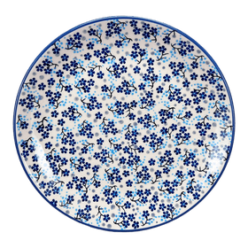 Polish Pottery 8.5" Salad Plate (Scattered Blues) | T134S-AS45 Additional Image at PolishPotteryOutlet.com