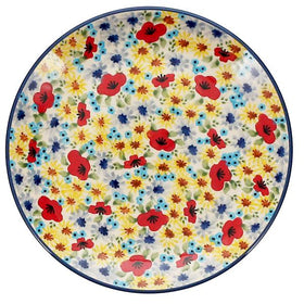 Polish Pottery 8.5" Salad Plate (Sunlit Blossoms) | T134S-AS62 Additional Image at PolishPotteryOutlet.com