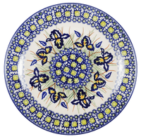 A picture of a Polish Pottery 8.5" Salad Plate (Iris) | T134S-BAM as shown at PolishPotteryOutlet.com/products/85-salad-plate-iris