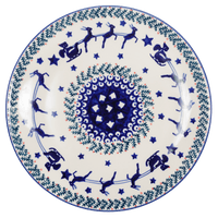 A picture of a Polish Pottery 8.5" Salad Plate (Twas the Night) | T134S-BAZ as shown at PolishPotteryOutlet.com/products/85-salad-plate-twas-the-night