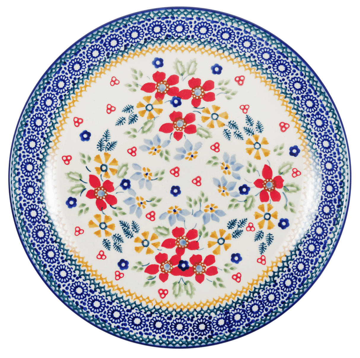 Plate, Round, Salad, 8.5" in "Ruby Bouquet" by Manufaktura | T134S-DPCS