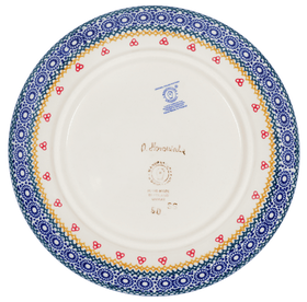 Polish Pottery 8.5" Salad Plate (Ruby Bouquet) | T134S-DPCS Additional Image at PolishPotteryOutlet.com