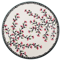 A picture of a Polish Pottery 8.5" Salad Plate (Cherry Blossom) | T134S-DPGJ as shown at PolishPotteryOutlet.com/products/85-salad-plate-cherry-blossom