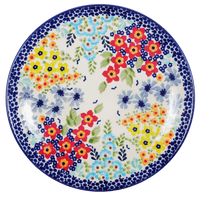A picture of a Polish Pottery 8.5" Salad Plate (Brilliant Garden) | T134S-DPLW as shown at PolishPotteryOutlet.com/products/8-5-salad-plate-brilliant-garden