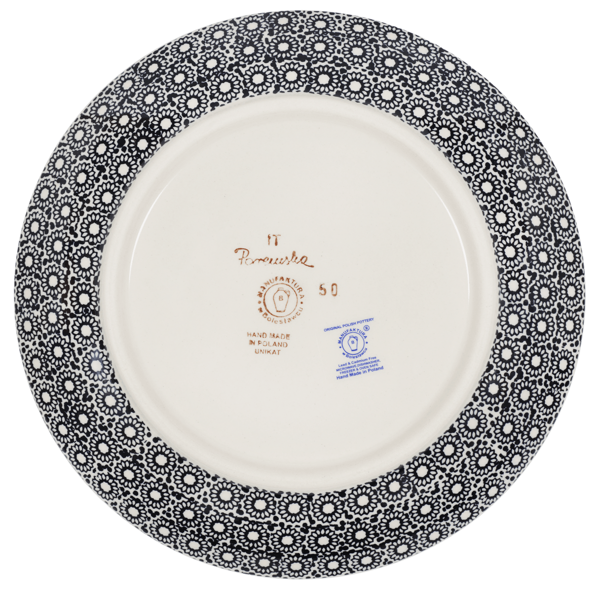 Plate, Round, Salad, 8.5" in "Duet in Black & Grey" by Manufaktura | T134S-DPSC