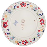 A picture of a Polish Pottery 8.5" Salad Plate (Full Bloom) | T134S-EO34 as shown at PolishPotteryOutlet.com/products/8-5-salad-plate-full-bloom