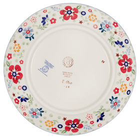 Polish Pottery 8.5" Salad Plate (Full Bloom) | T134S-EO34 Additional Image at PolishPotteryOutlet.com