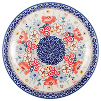 A picture of a Polish Pottery 8.5" Salad Plate (Floral Beginnings) | T134S-EO38 as shown at PolishPotteryOutlet.com/products/8-5-salad-plate-floral-beginnings