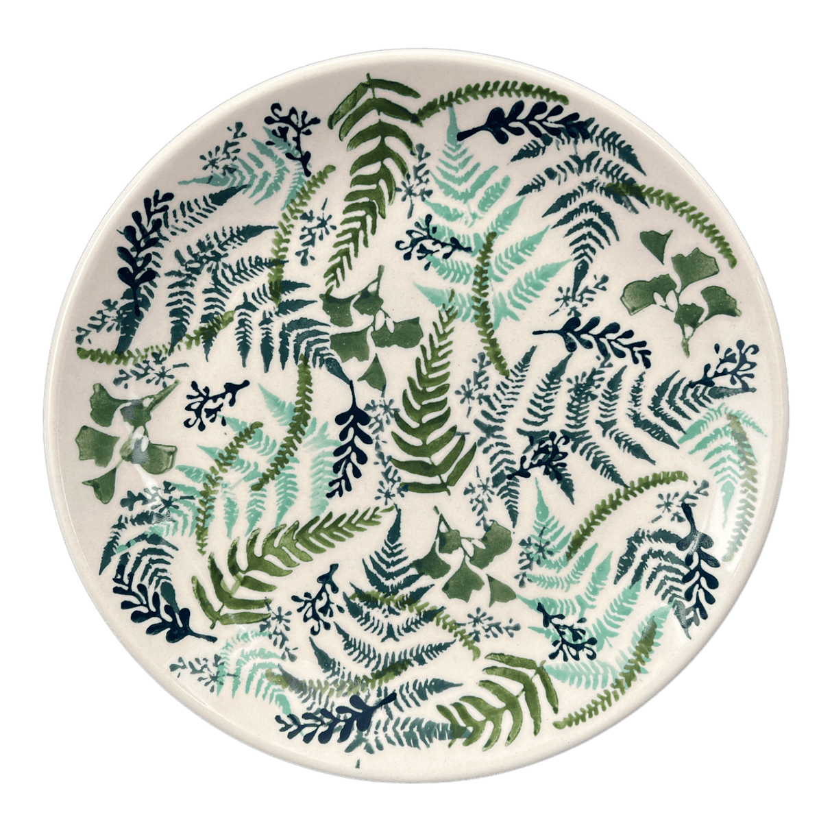 Plate, Round, Salad, 8.5" in "Scattered Ferns" by Manufaktura | T134S-GZ39