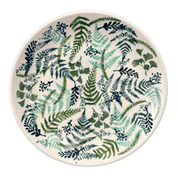 A picture of a Polish Pottery 8.5" Salad Plate (Scattered Ferns) | T134S-GZ39 as shown at PolishPotteryOutlet.com/products/8-5-salad-plate-scattered-ferns-t134s-gz39