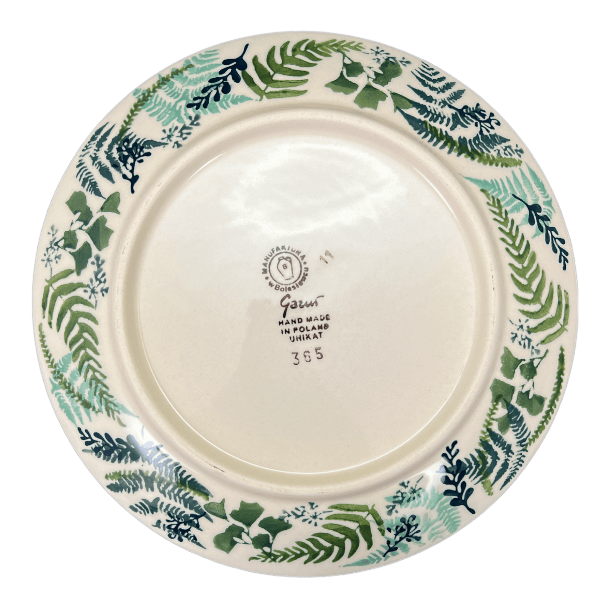 Plate, Round, Salad, 8.5" in "Scattered Ferns" by Manufaktura | T134S-GZ39