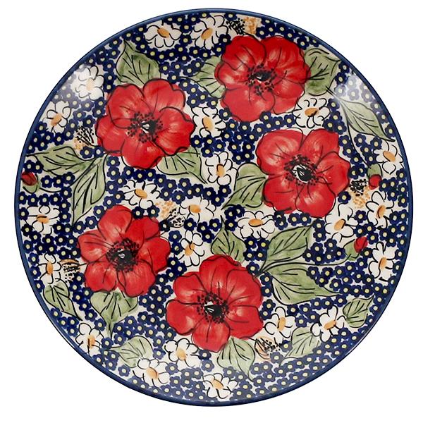 Plate, Round, Salad, 8.5" in "Poppies & Posies" by Manufaktura | T134S-IM02