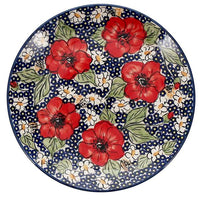 A picture of a Polish Pottery 8.5" Salad Plate (Poppies & Posies) | T134S-IM02 as shown at PolishPotteryOutlet.com/products/8-5-salad-plate-poppies-posies