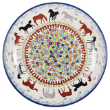 Plate, Round, Salad, 8.5" in "Wild Horses" by Manufaktura | T134S-INK1