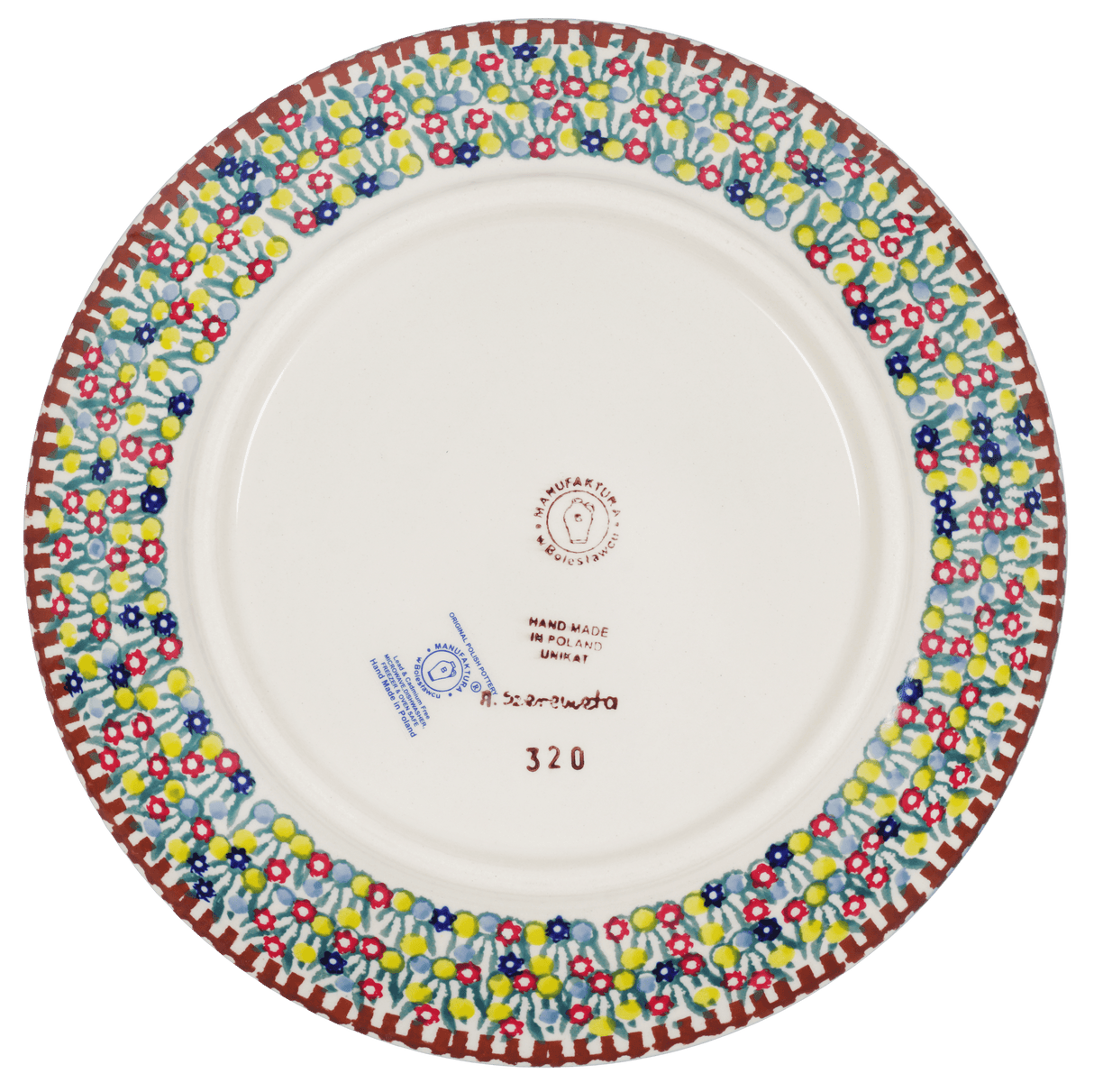 Plate, Round, Salad, 8.5" in "Wild Horses" by Manufaktura | T134S-INK1