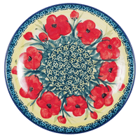 A picture of a Polish Pottery 8.5" Salad Plate (Poppies in Bloom) | T134S-JZ34 as shown at PolishPotteryOutlet.com/products/8-5-salad-plate-poppies-in-bloom