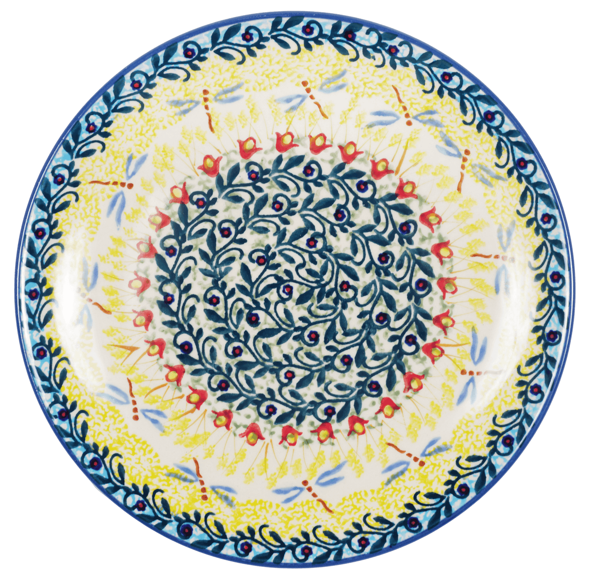 Plate, Round, Salad, 8.5" in "Dragonfly Delight" by Manufaktura | T134S-JZ36