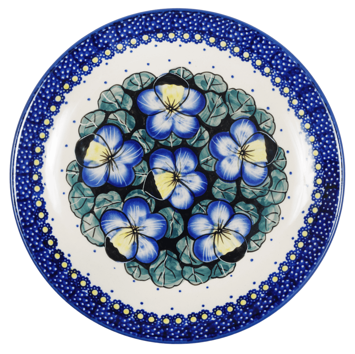 Plate, Round, Salad, 8.5" in "Pansies" by Manufaktura | T134S-JZB