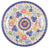 A picture of a Polish Pottery 8.5" Salad Plate (Balloon Flowers) | T134S-KOKU as shown at PolishPotteryOutlet.com/products/8-5-salad-plate-balloon-flowers