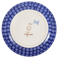 A picture of a Polish Pottery 8.5" Salad Plate (Balloon Flowers) | T134S-KOKU as shown at PolishPotteryOutlet.com/products/8-5-salad-plate-balloon-flowers