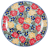 A picture of a Polish Pottery 8.5" Salad Plate (Evening Bouquet) | T134S-KS02 as shown at PolishPotteryOutlet.com/products/8-5-salad-plate-evening-bouquet
