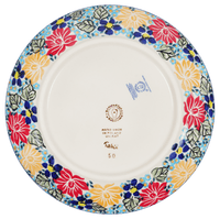 A picture of a Polish Pottery 8.5" Salad Plate (Evening Bouquet) | T134S-KS02 as shown at PolishPotteryOutlet.com/products/8-5-salad-plate-evening-bouquet