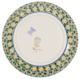 Polish Pottery 8.5" Salad Plate (Perennial Garden) | T134S-LM Additional Image at PolishPotteryOutlet.com