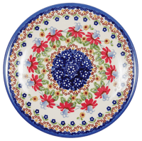 A picture of a Polish Pottery 8.5" Salad Plate (Mediterranean Blossoms) | T134S-P274 as shown at PolishPotteryOutlet.com/products/85-salad-plate-mediterranean-blossoms