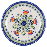 A picture of a Polish Pottery 8.5" Salad Plate (Floral Fans) | T134S-P314 as shown at PolishPotteryOutlet.com/products/85-salad-plate-floral-fans