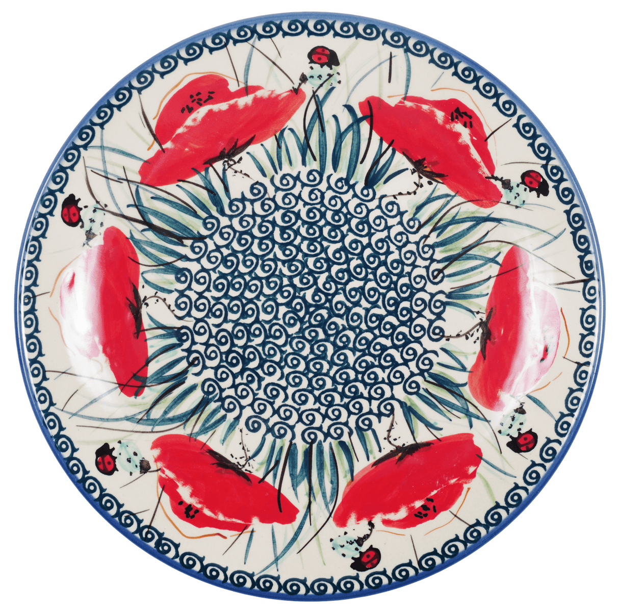 Plate, Round, Salad, 8.5" in "Poppy Paradise" by Manufaktura | T134S-PD01