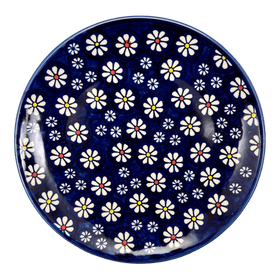 Polish Pottery 8.5" Salad Plate (Midnight Daisies) | T134S-S002 Additional Image at PolishPotteryOutlet.com