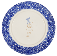A picture of a Polish Pottery 8.5" Salad Plate (Duet in Blue) | T134S-SB01 as shown at PolishPotteryOutlet.com/products/8-5-salad-plate-duet-in-blue