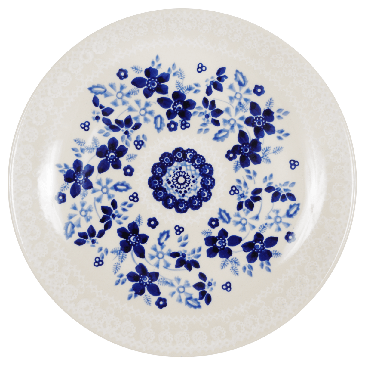 Plate, Round, Salad, 8.5" in "Duet in Blue & White" by Manufaktura | T134S-SB04