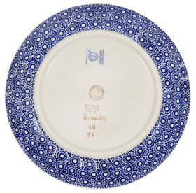 Polish Pottery 8.5" Salad Plate (Duet in Blue & White) | T134S-SB04 Additional Image at PolishPotteryOutlet.com