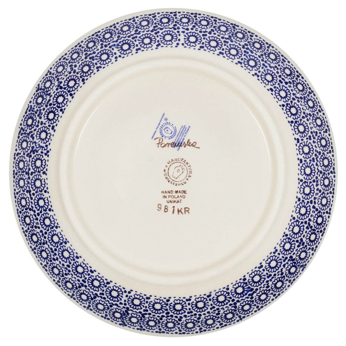 Plate, Round, Salad, 8.5" in "Duet in White" by Manufaktura | T134S-SB06