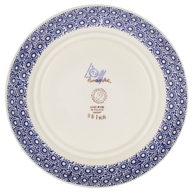 Polish Pottery 8.5" Salad Plate (Duet in White) | T134S-SB06 Additional Image at PolishPotteryOutlet.com