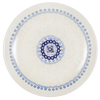 Polish Pottery 8.5" Salad Plate (Duet in White) | T134S-SB06 at PolishPotteryOutlet.com