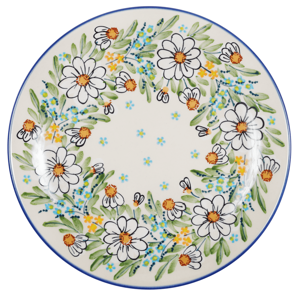 Plate, Round, Salad, 8.5" in "Daisy Bouquet" by Manufaktura | T134S-TAB3