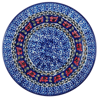 A picture of a Polish Pottery 8.5" Salad Plate (Crimson Twilight) | T134S-WK63 as shown at PolishPotteryOutlet.com/products/85-salad-plate-crimson-twilight