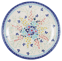 A picture of a Polish Pottery 8.5" Salad Plate (Butterfly Bounty) | T134S-WK76 as shown at PolishPotteryOutlet.com/products/8-5-salad-plate-butterfly-bounty